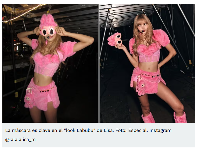 엘 우니베르살(El Universal)’ 기사에 나온 리사와 라부부를 본뜬 무대 의상 사진