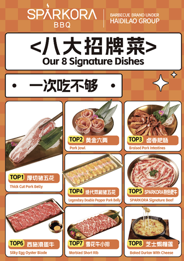   스파코라 바비큐의 대표 메뉴 