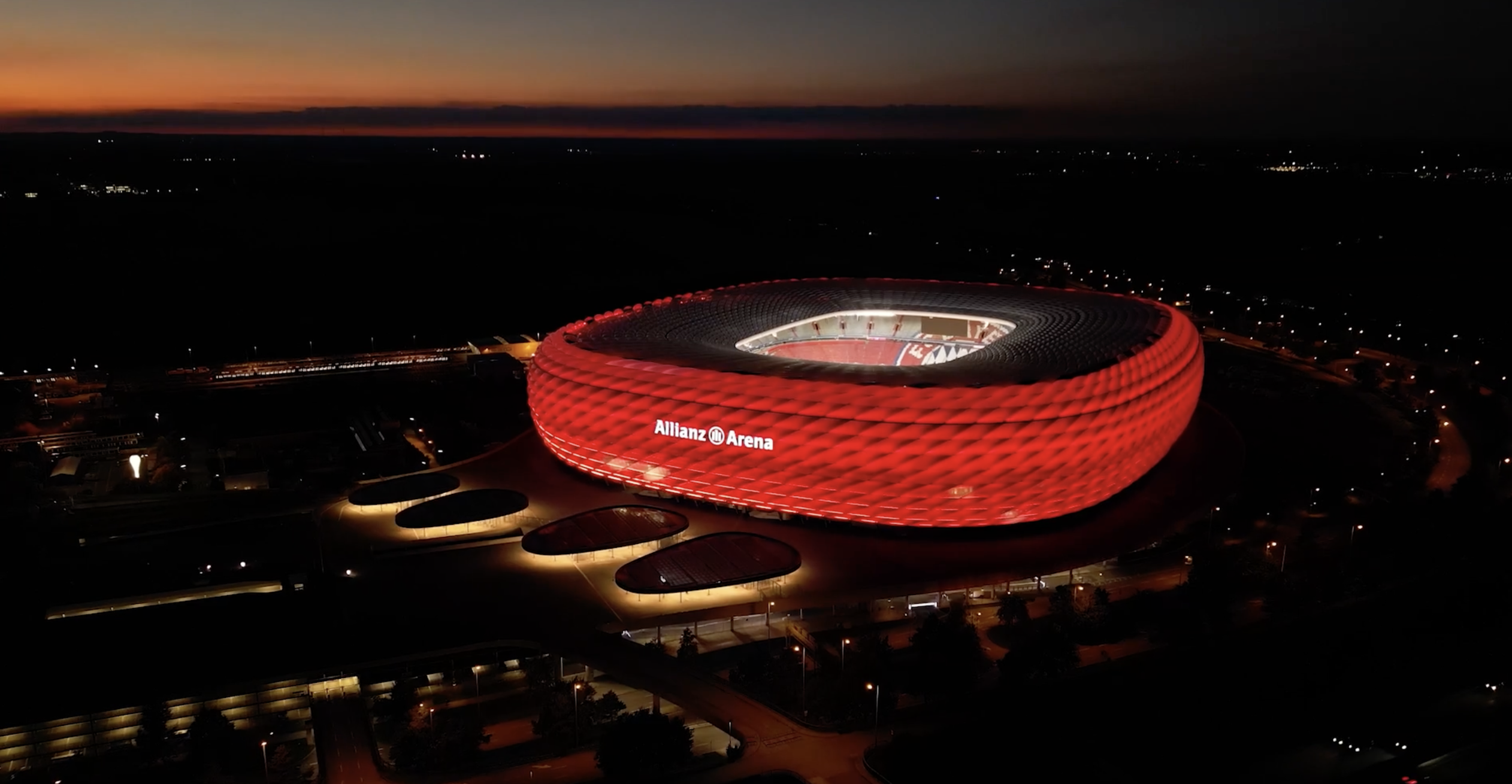 2026년 7월 11일과 12일, 이틀간 BTS 공연이 개최되는 뮌헨 알리안츠 아레나 전경