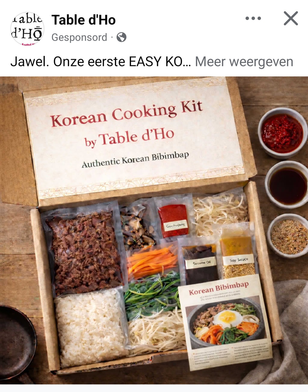 한국 식당이 출시한 비빔밥 요리 키트