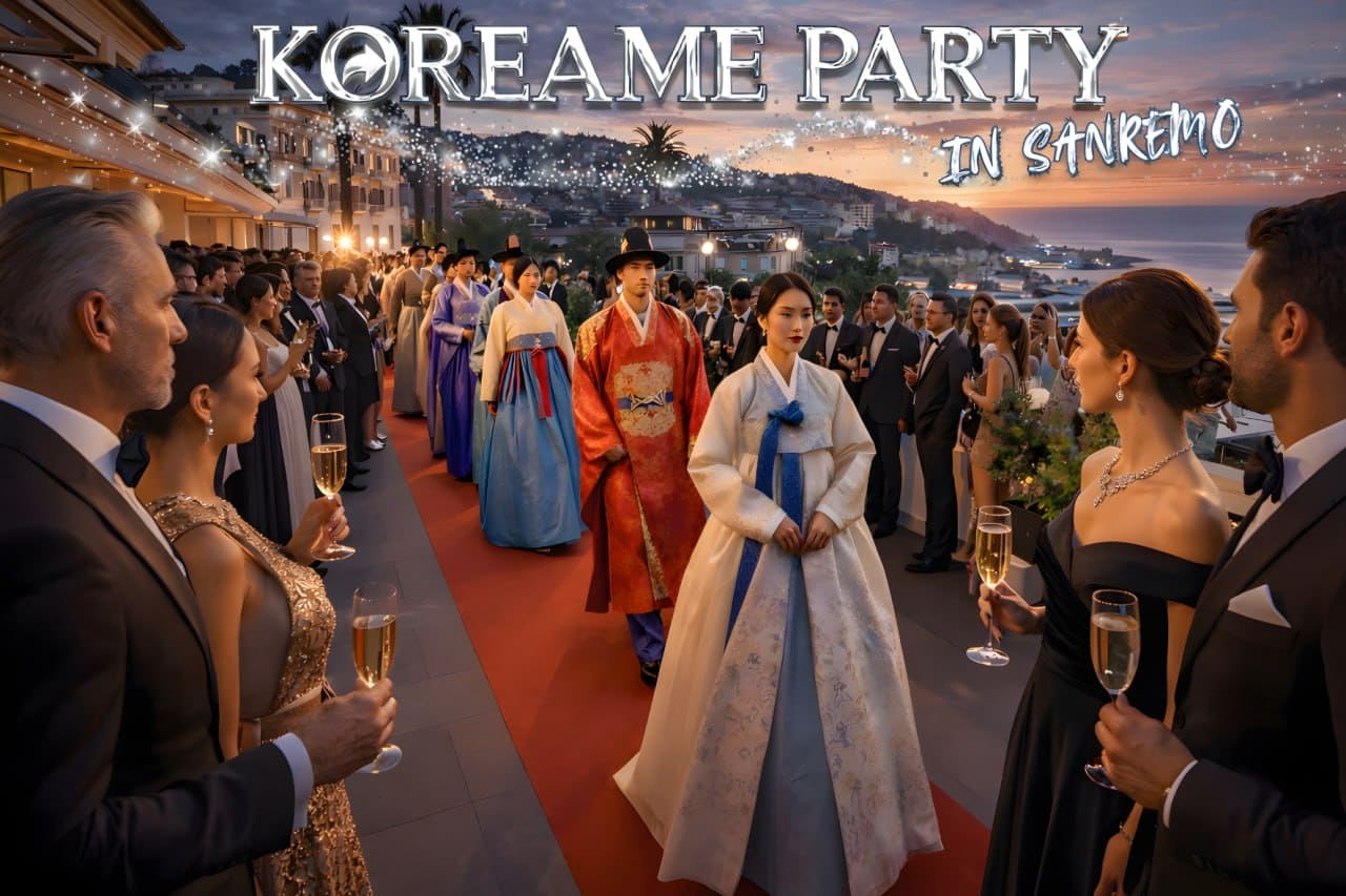 이탈리아 산레모 호텔 나치오날레 루프톱에서 열린 코리아미 파티