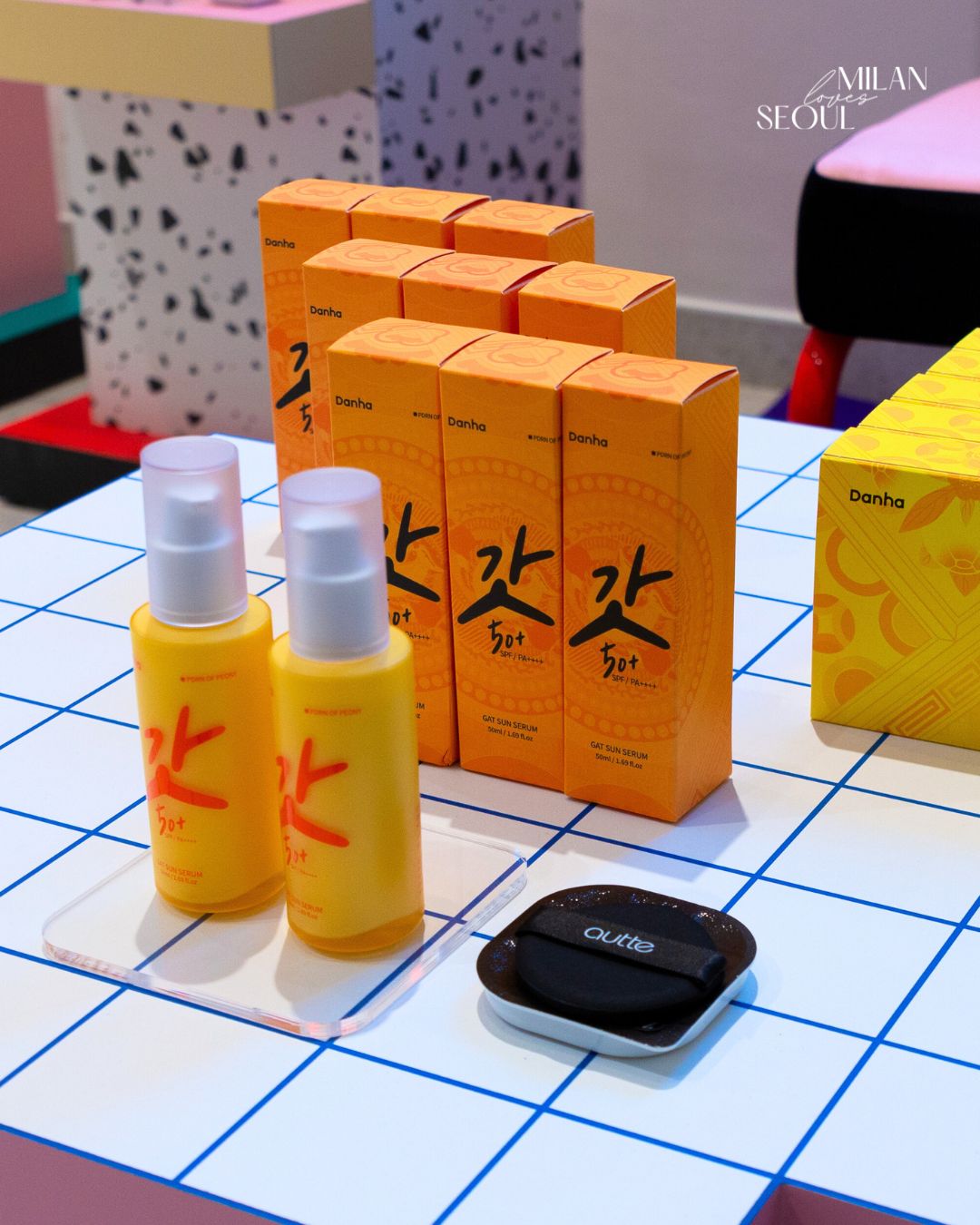 밀라노 러브즈 서울’에 전시된 K-뷰티 상품