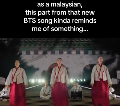 방탄소년단의 ‘아리랑’과 말레이시아의 마르하반을 비교하는 영상1