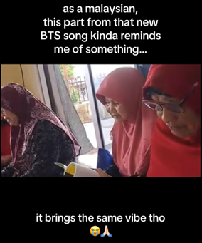 방탄소년단의 ‘아리랑’과 말레이시아의 마르하반을 비교하는 영상2