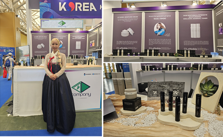 미용 제품을 홍보하는 한국관 2 - 출처: 통신원 촬영