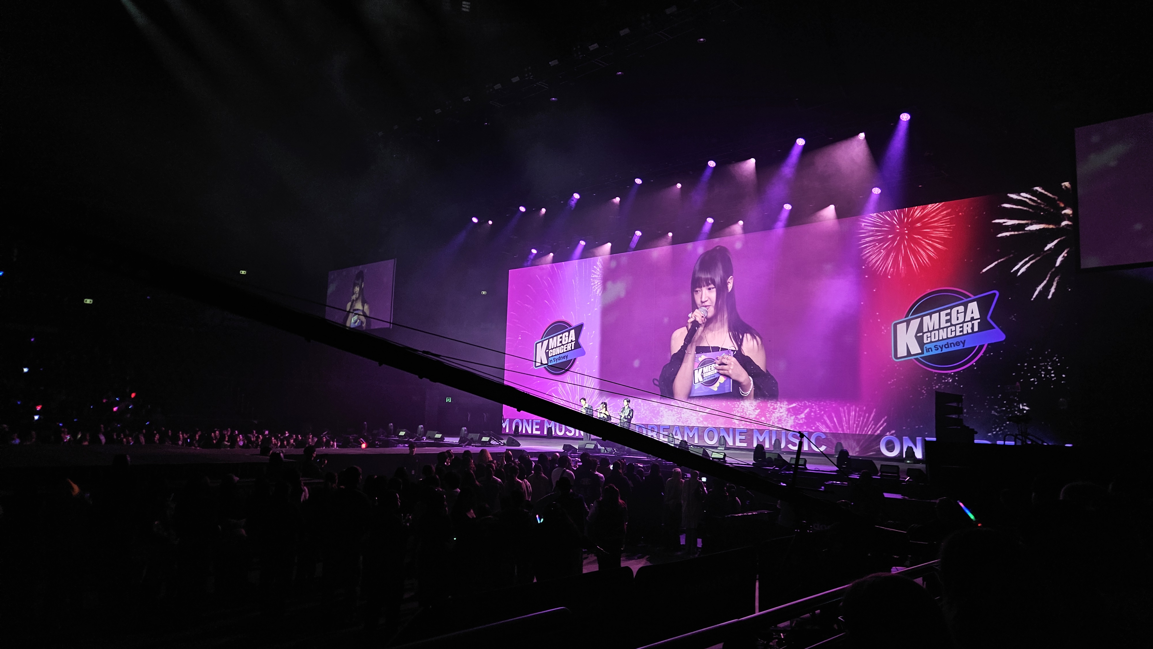 시드니 쿠도스 뱅크 아레나에서 열린 케이 메가 콘서트(K-MEGA CONCERT)가 열리고 있는 현장 - 출처: 통신원 촬영