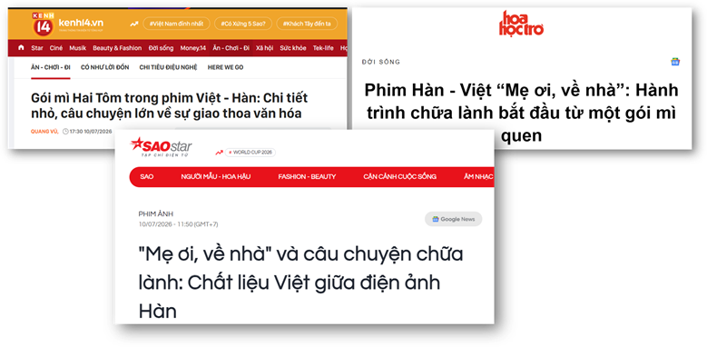 '엄마, 집에 가자'의 베트남 문화 재현을 다룬 현지 언론 보도