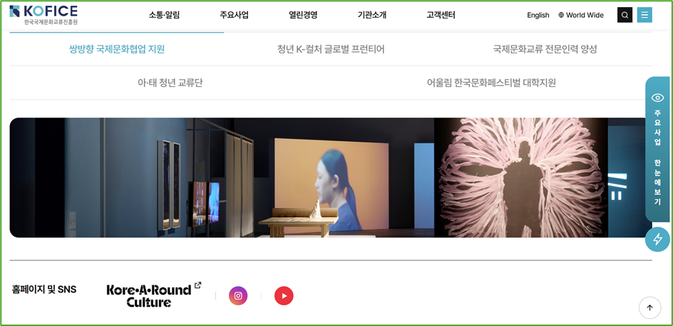 한국의 쌍방향 문화교류의 추진정책 및 현황