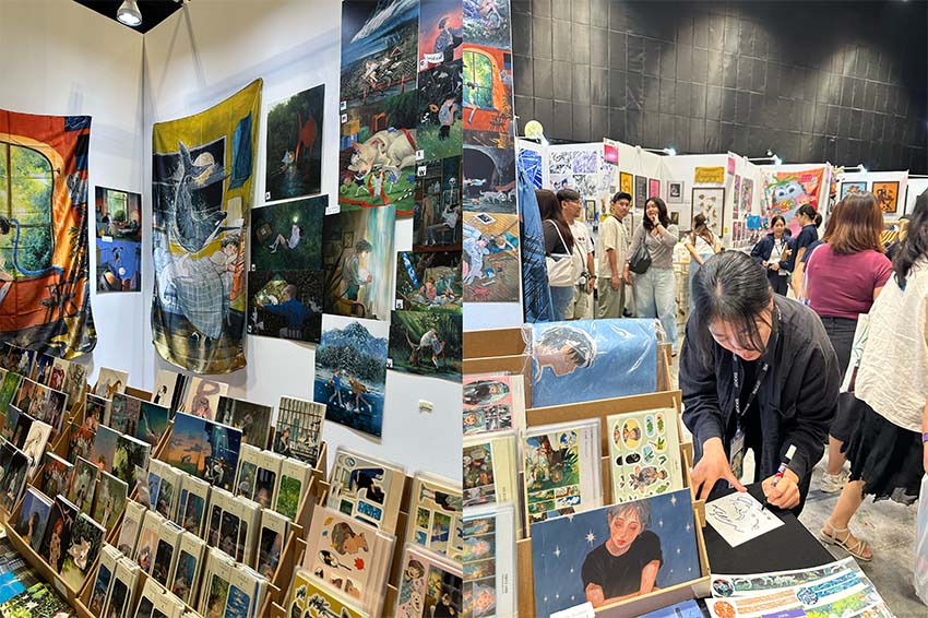 노마 작가의 부스 현장 사진